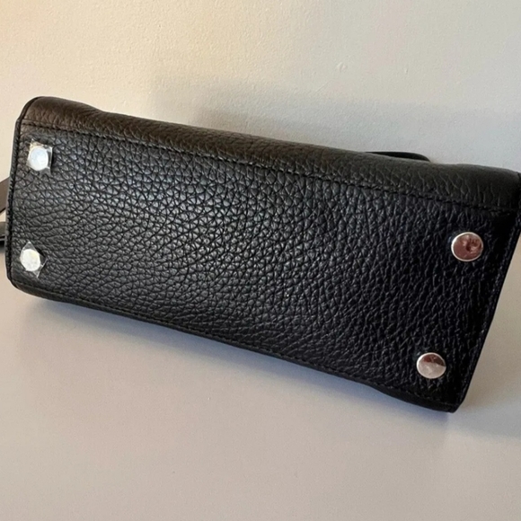 Michael Kors INGRID Medium Shoulder Black Leather Handbag - Picture 3 of 8